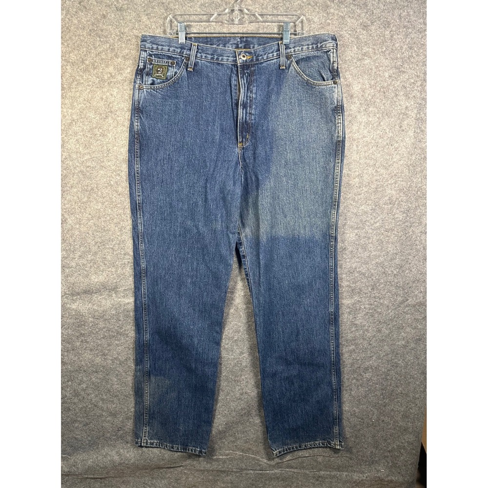 Cinch Up Mens Blue Straight Leg Denim Jeans 40x36 MB90530002 Medium Wash Cotton